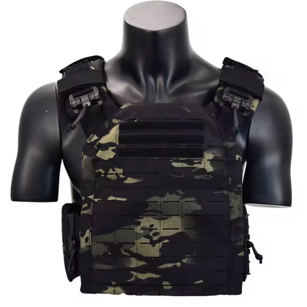 Quick Release 1000D Nylon Outdoor Survival Protection Vest-Breathable Mesh Pads